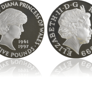 1999年 ダイアナ5ポンド銀貨 PF70UCAM