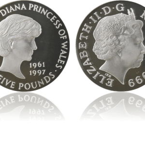 1999年 ダイアナ5ポンド銀貨 PF69UCAM
